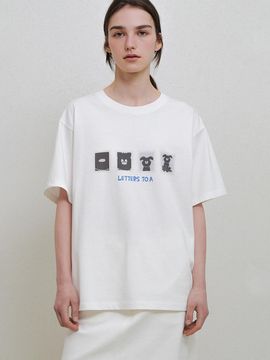 ANDNEEDS Half Sleeve Semi-Overfit Cotton T-shirt [Beige]