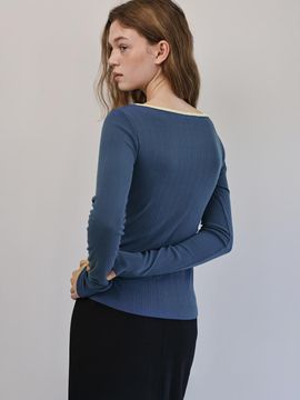 ANDNEEDS Line long sleeve (blue)
