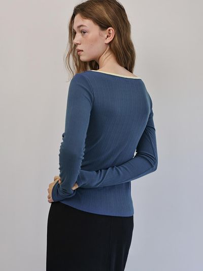 ANDNEEDS Line long sleeve (blue)