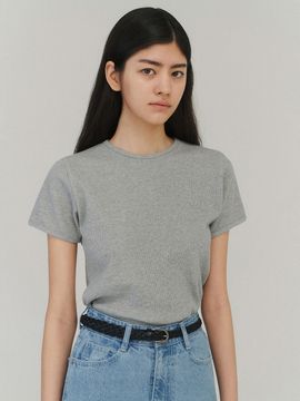 ANDNEEDS Noah Waffle T-Shirt_Gray