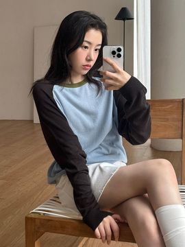 ANDNEEDS Peter Raglan Knit Sweater [Sky Blue]