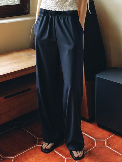 ANDNEEDS Polki Stripe Pants [Navy]