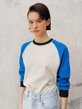 ANDNEEDS Raglan waffle tee (blue)