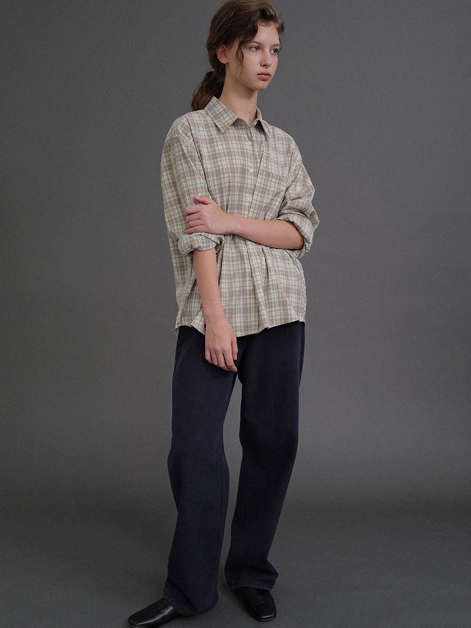 ANDNEEDS Robin plaid shirt (beige)