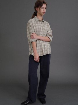 ANDNEEDS Robin plaid shirt (beige)
