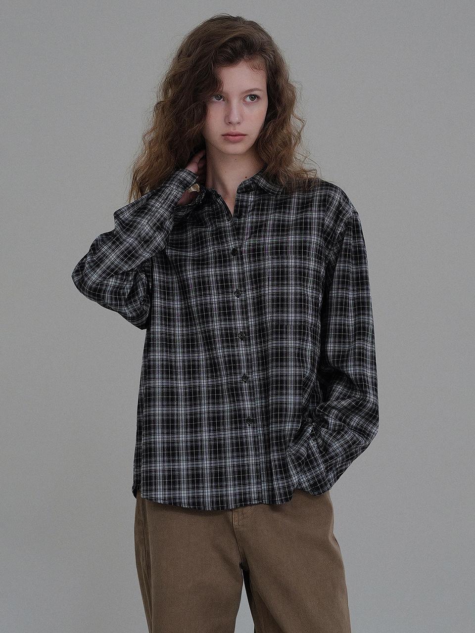 ANDNEEDS Robin plaid shirt (black)