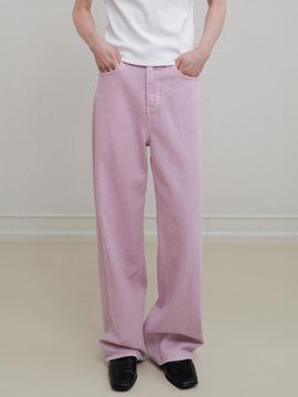 ANDNEEDS Spring Dyed Relaxed Straight Pants [Vintage Pink]