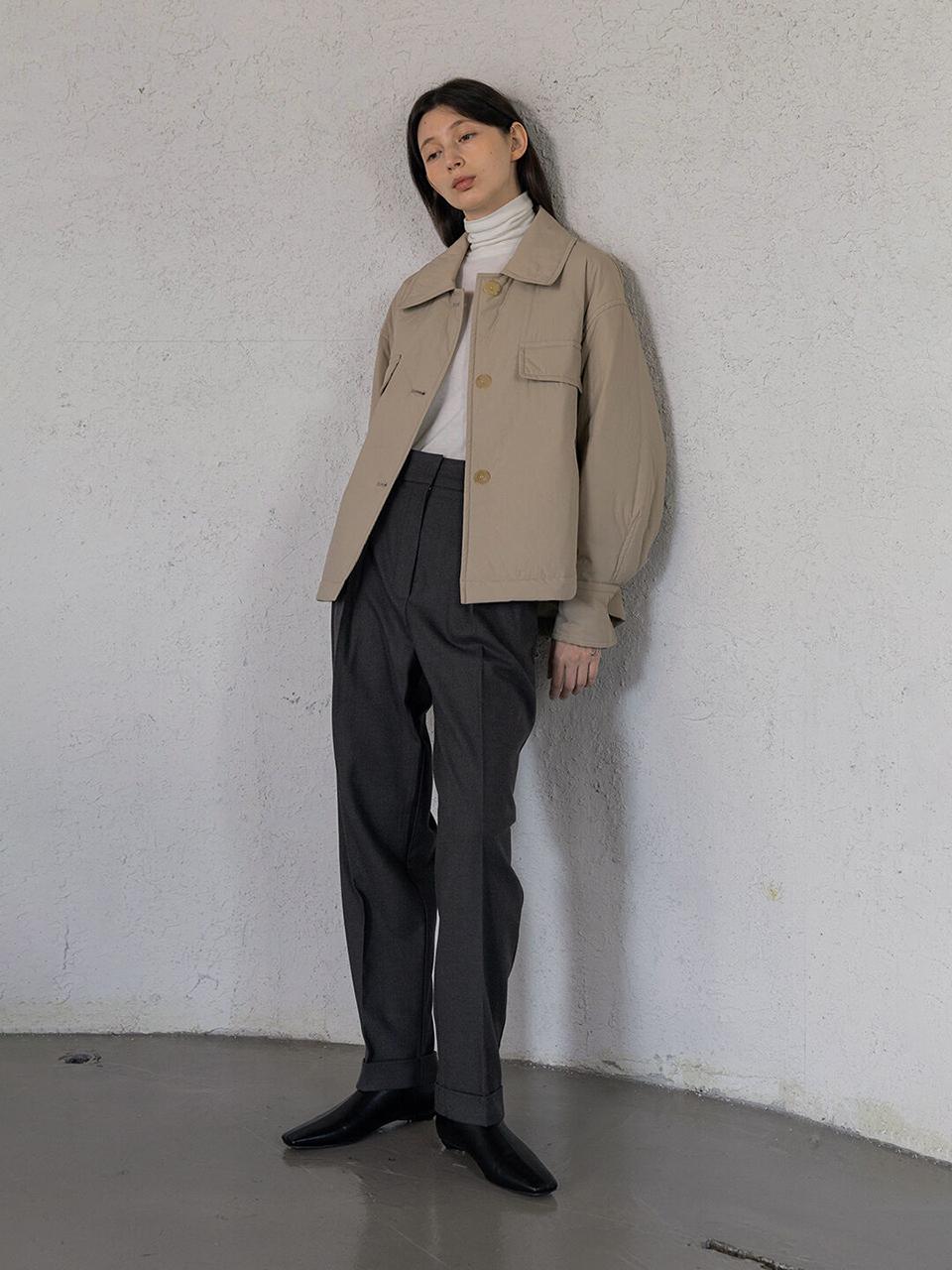 ANDNEEDS Wool flannel cabra pants (charcoal)