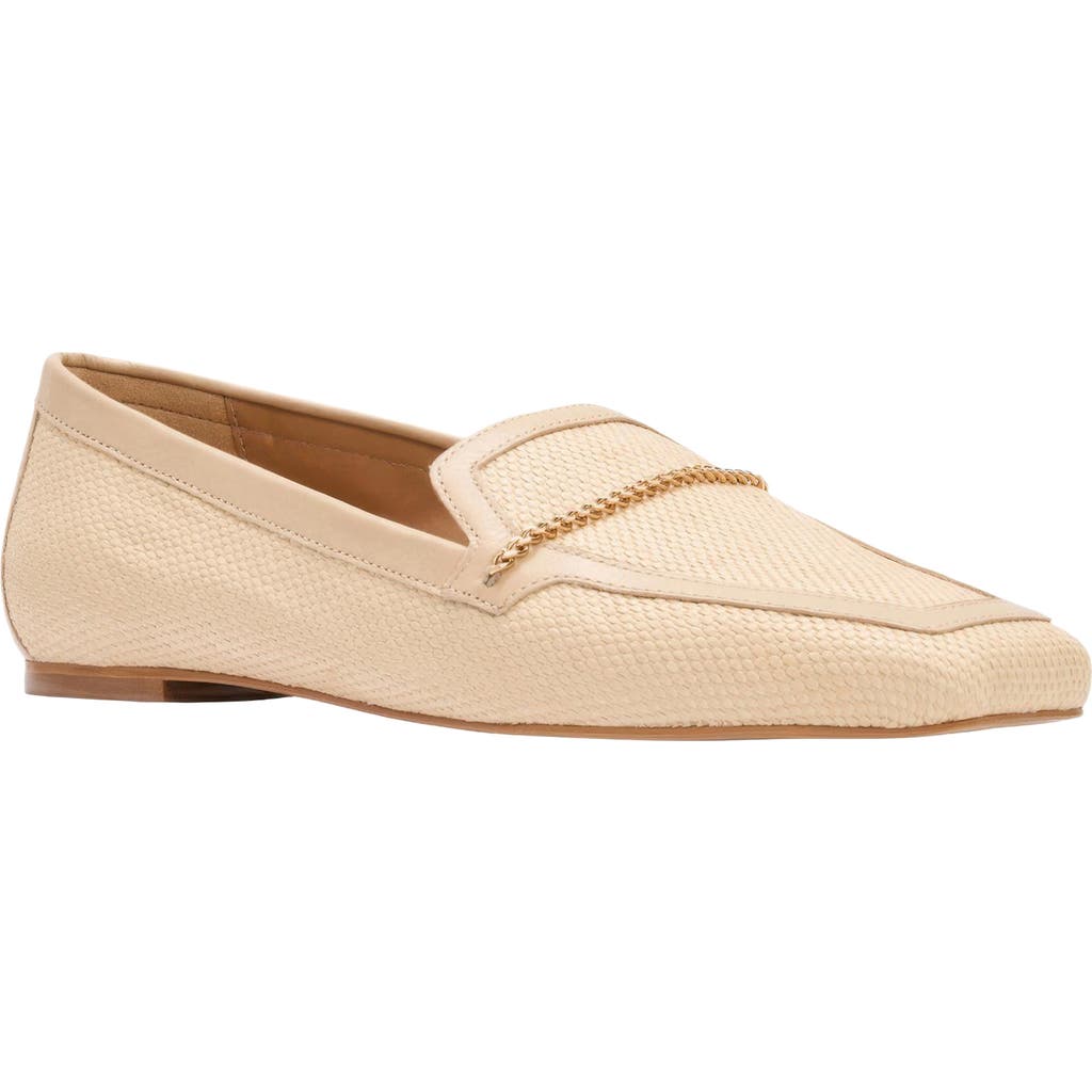 André Assous André Assous Ariane Raffia Chain Embellished Loafer
