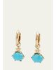 Andrea Fohrman Mini Cosmo Hoop Earrings in Turquoise - 1