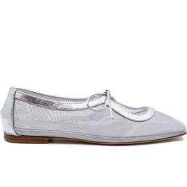 Andrea Gomez Andrea Gomez Amelia Clear Mesh Ballet Flat