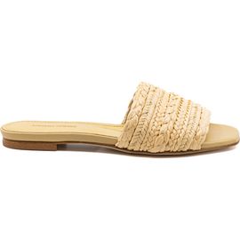 Andrea Gomez Andrea Gomez Denisse Raffia Slide Flat
