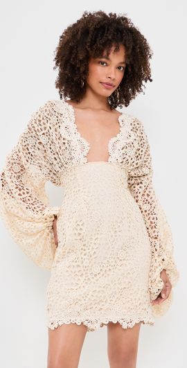 Andrea Iyamah Andrea Iyamah Dani Mini Lace Dress Ivory