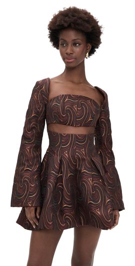 Andrea Iyamah Andrea Iyamah Nala Mini Jacquard Dress Corda Jacquard