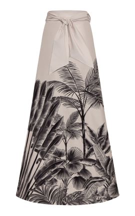 Andres Otalora Andres Otalora Ayoka Printed StretchCotton Maxi Skirt