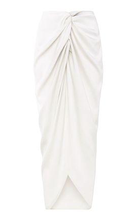 Andres Otalora Andres Otalora Cairo TwistFront CottonPoplin Midi Skirt
