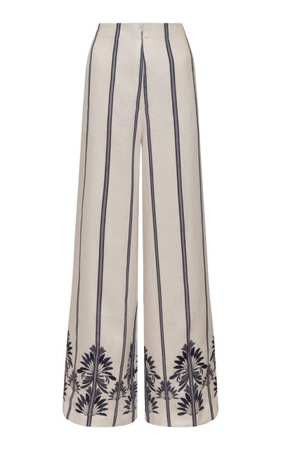 Andres Otalora Andres Otalora Del Cardon Embroidered Linen Pants