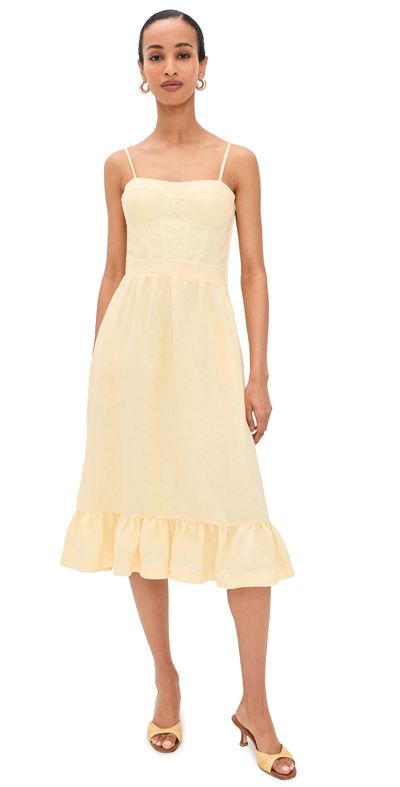 Andres Otalora Andres Otalora Inspiras Dress Butter Yellow