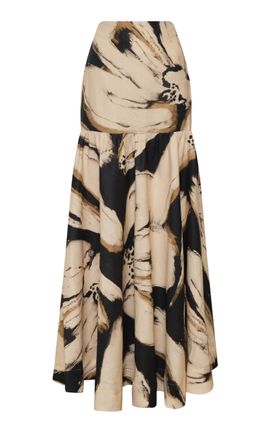 Andres Otalora Andres Otalora Intencion Printed Linen Maxi Skirt