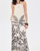 Andres Otalora Andres Otalora Kalahari Embellished Maxi Dress Maxi Ecru/Black Jungle - 2