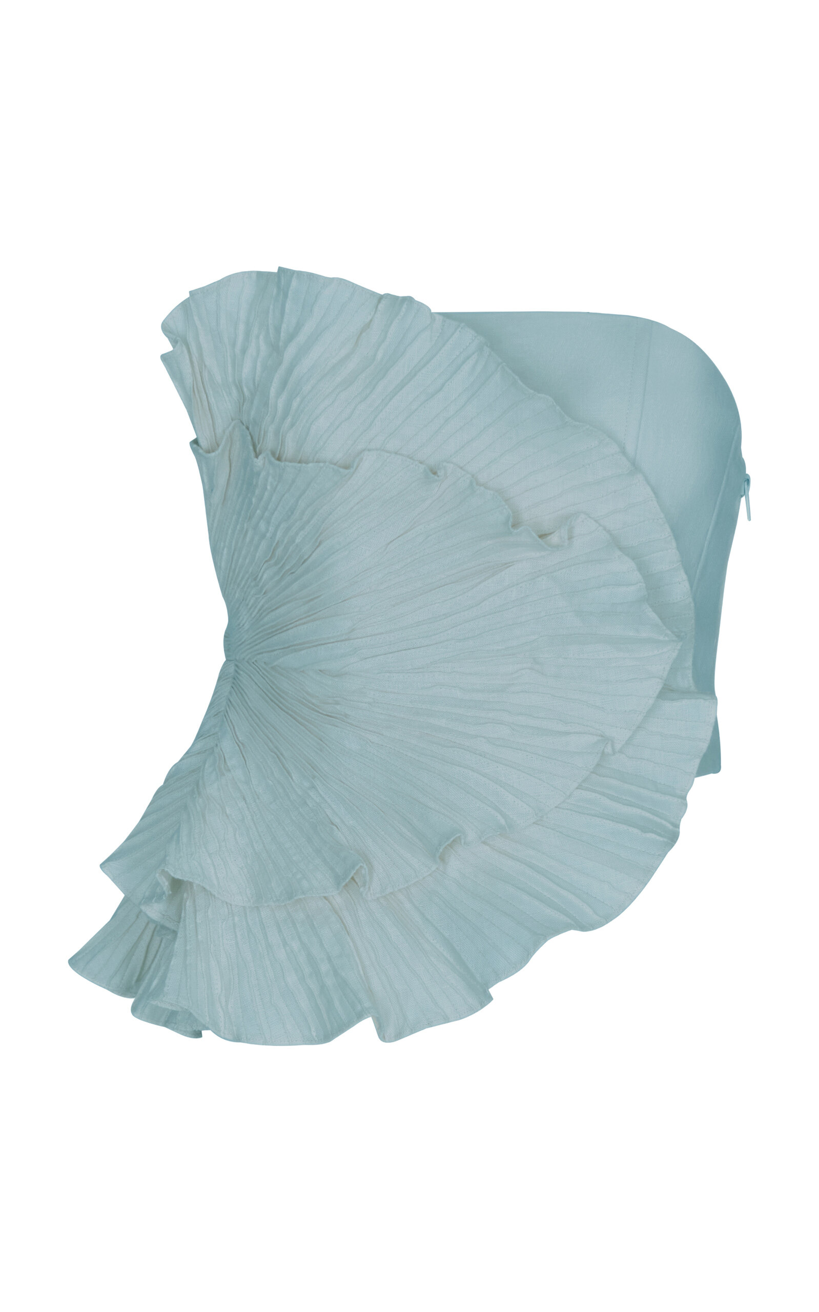 Andres Otalora Andres Otalora Las Olas Pleated Linen Top