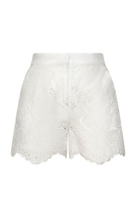 Andres Otalora Andres Otalora Liaraa Eyelet Linen Shorts OffWhite