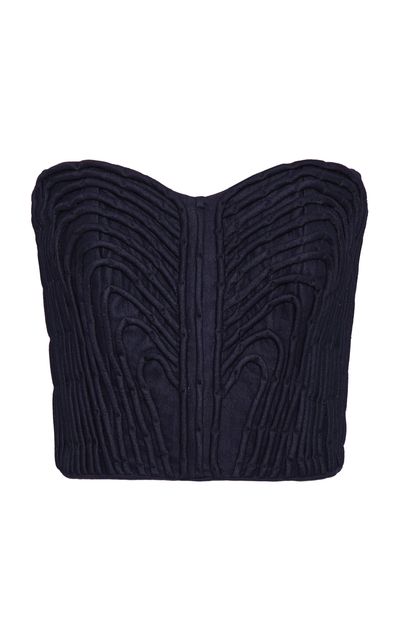 Andres Otalora Andres Otalora Ligera Embroidered Bustier Top