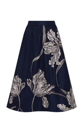 Andres Otalora Andres Otalora Lo Verdadero Printed StretchCotton Midi Skirt