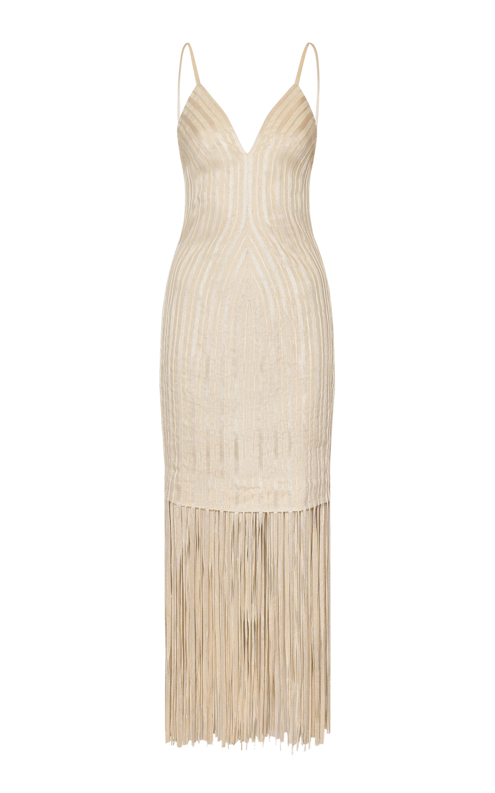 Andres Otalora Andres Otalora M/area Lenta Fringed Maxi Dress