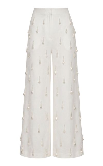 Andres Otalora Andres Otalora Nebula Embellished Linen Pants