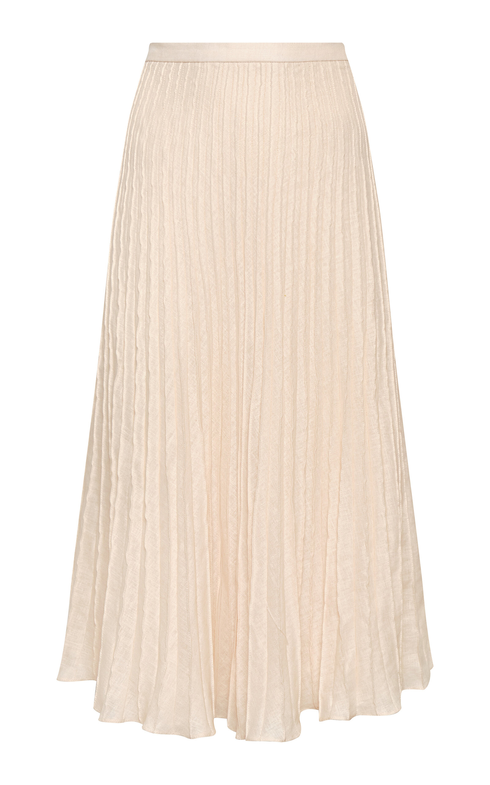 Andres Otalora Andres Otalora Saana Pleated Linen Maxi Skirt