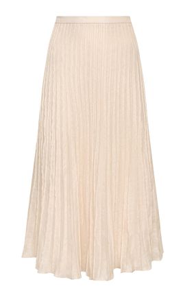 Andres Otalora Andres Otalora Saana Pleated Linen Maxi Skirt