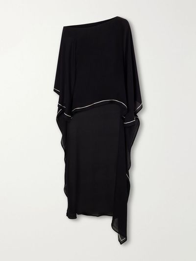 ANDRES OTALORA Permanecer off-the-shoulder silk-georgette blouse