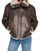 Andrew Marc Andrew Marc Ellery Faux Leather & Faux Shearling Aviator Jacket - 1