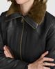 Andrew Marc Andrew Marc Evie Lambskin Aviator Jacket with Faux Fur Collar - 4