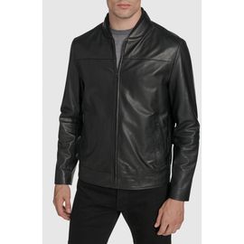 Andrew Marc Andrew Marc Fine Grain Lambskin Leather Bomber Jacket