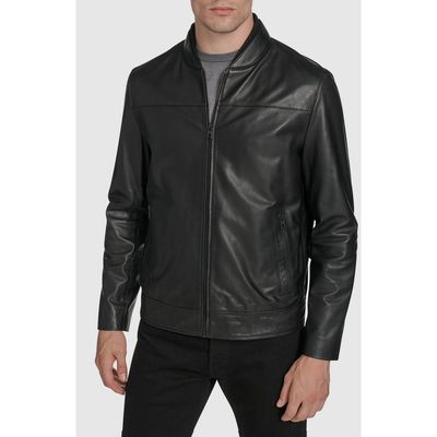 Andrew Marc Andrew Marc Fine Grain Lambskin Leather Bomber Jacket