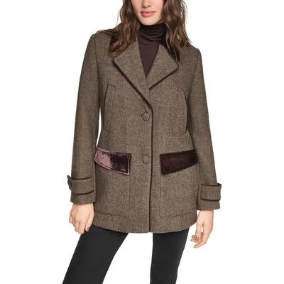 Andrew Marc Andrew Marc Stansbury Wool Blend Herringbone Blazer Coat