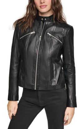 Andrew Marc Andrew Marc Tilda Leather Racer Jacket