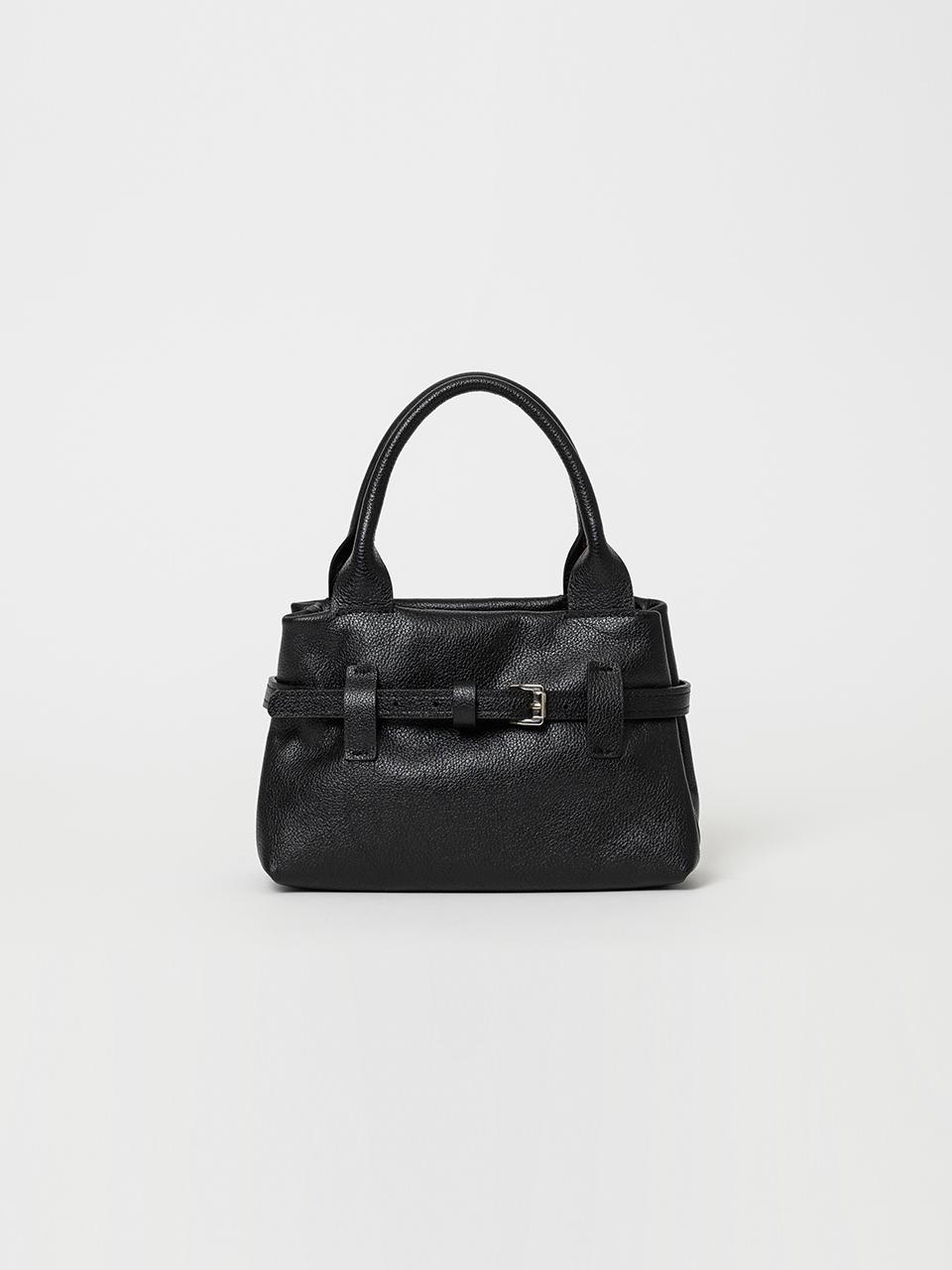 ANDROS Vegetable Leather Belted Mini Bag (Black)