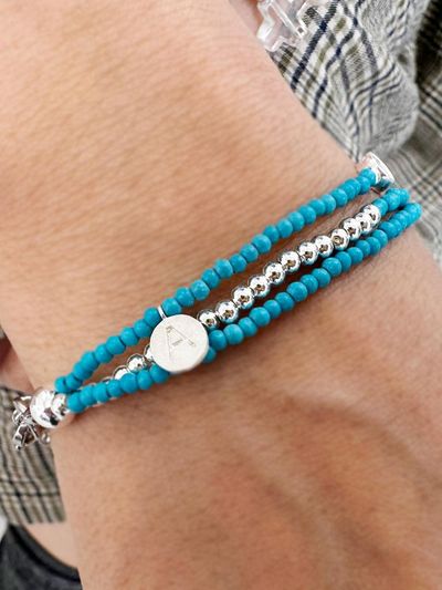 andseeyou 3-line turquoise bracelet-JB0014