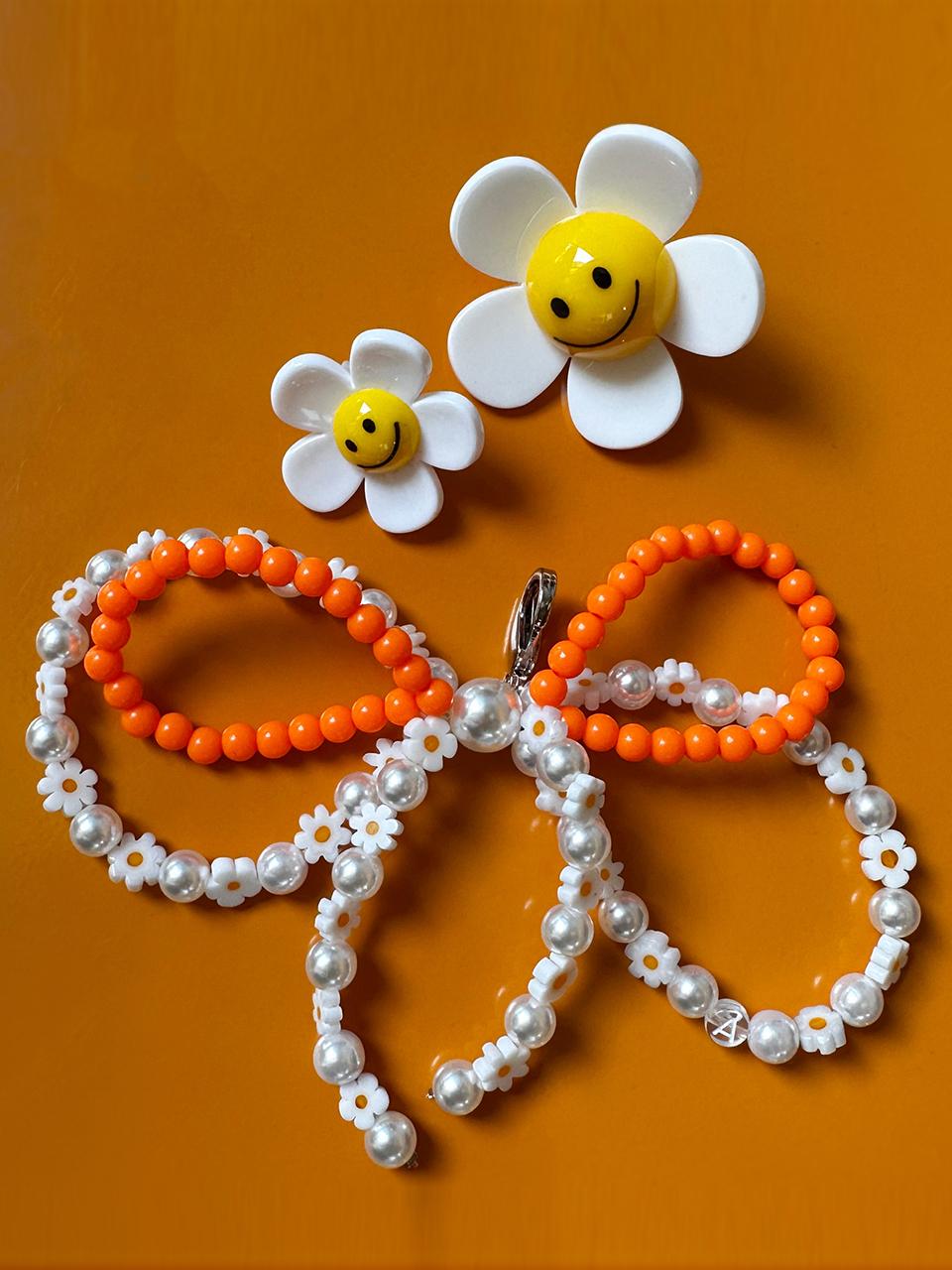 andseeyou Smile Daisy Ribbon Charm Set -JC0029(SET)