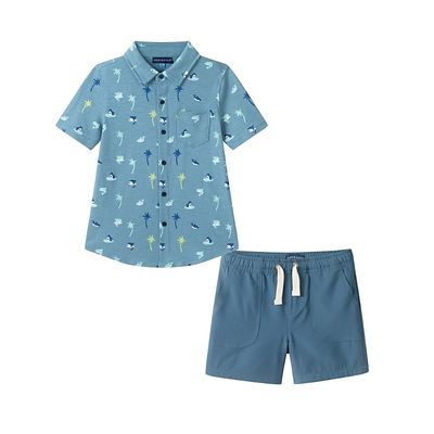 Andy & Evan Andy & Evan Boys' Knit Buttondown Set