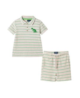 Andy & Evan Andy & Evan Boys' Striped Waffle Polo Set