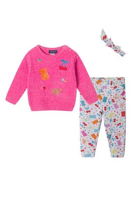 Andy & Evan Andy & Evan Chenille Sweater, Leggings & Headband Set