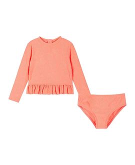 Andy & Evan Andy & Evan Girls' Long Sleeve Terry Rashguard Set