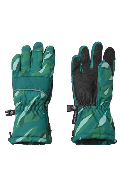 Andy & Evan Andy & Evan Kids' Camo Print Zip Gloves