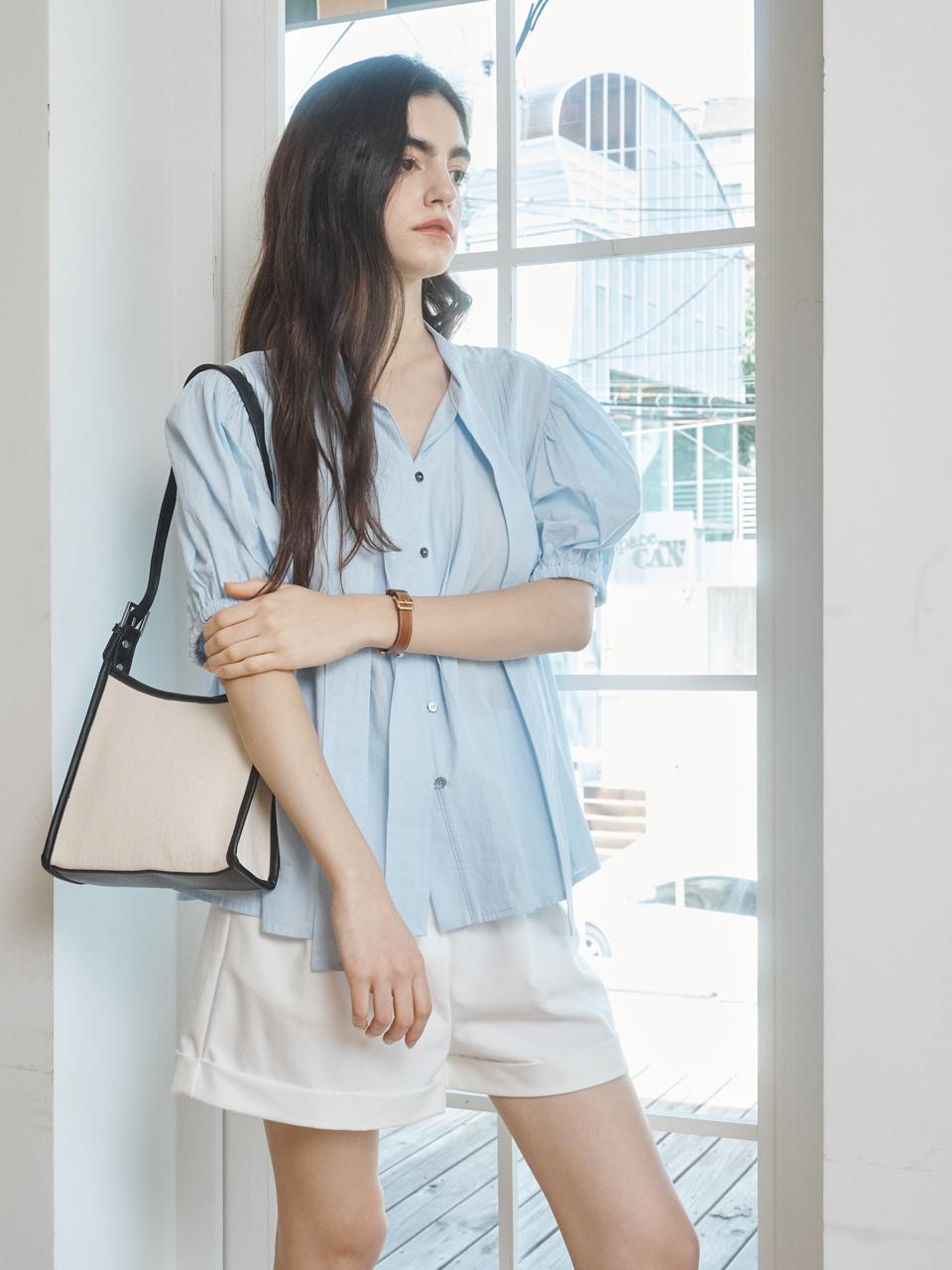 andyou edition Tie blouse (4 colors)