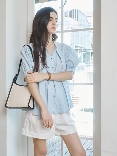 andyou edition Tie blouse (4 colors)
