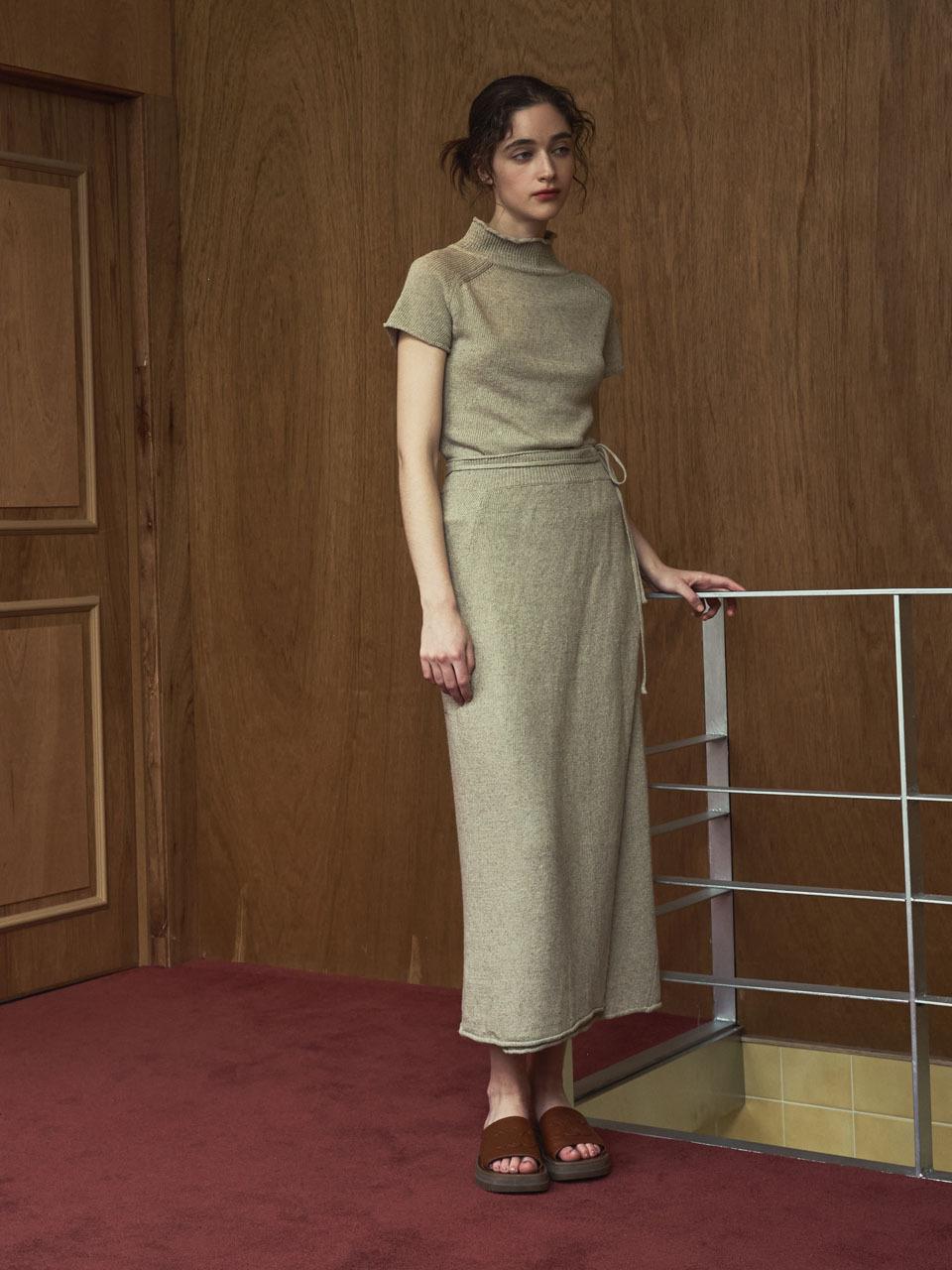 andyou edition Wrap knit skirt (3 colors)